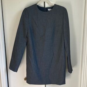 Aritzia Babaton Gray Long Sleeve Dress M Preppy Work Business Casual